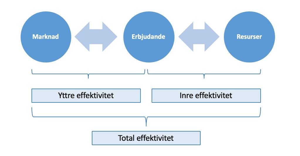 Vid en förändring måste en organisation se till dess yttre effektivitet som kan beskrivas som kunder och andra intressenter (Bruzelius & Skärvad 2011).