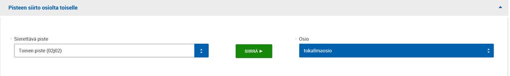 Överför punkten. 3.4 Passivera objekt För att passivera ett objekt välj fliken Kohteen tiedot. Passivering avlägsnar inte objektet från systemet.