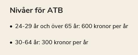 Allmänna tandvårdsbidraget, ATB Det allmänna tandvårdsbidraget kan du använda som delbetalning för din tandvård, du får det den 1 juli varje år och kan spara