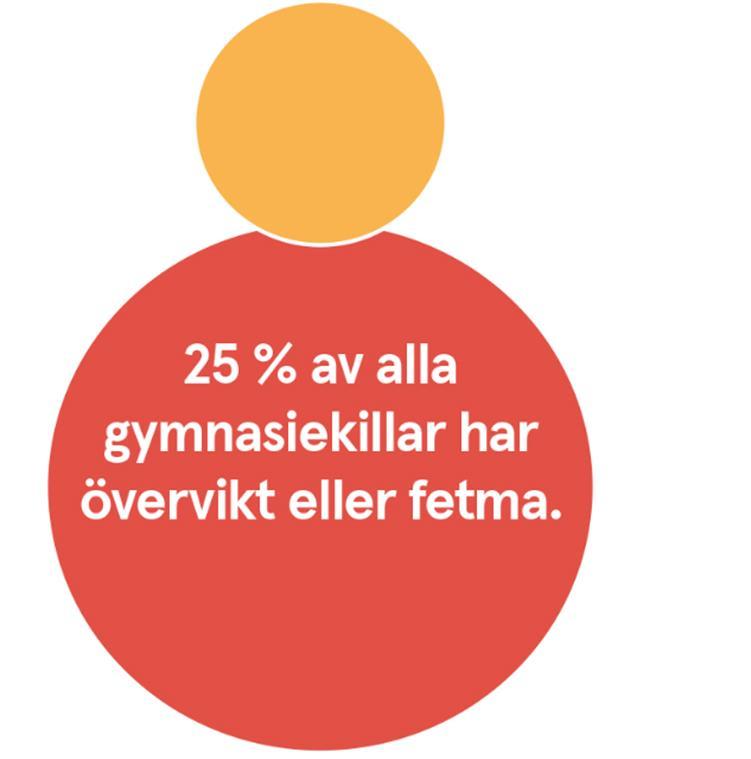 Övervikt och fetma 25% 20% 15% 10% åk 7 åk 9 åk 2 gymn.