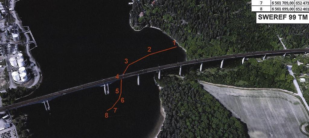 Södertälje kommun Samhällsbyggnadskontoret Planenhet 2 (4) Figur 2. Kartbilaga tillhörande ledningsrättsbeslut.