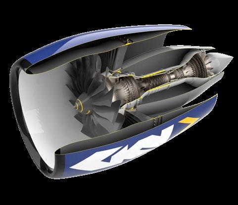 PERSPEKTIV: EKOSYSTEM OCH AKTÖRER Fläktstruktur Fläktblad och rotor Turbinutlopp GKN Aerospace fokuserar huvudsakligen på fyra moduler i flygmotorn: fläktstrukturen, fläktrotorn/fläktbladen,