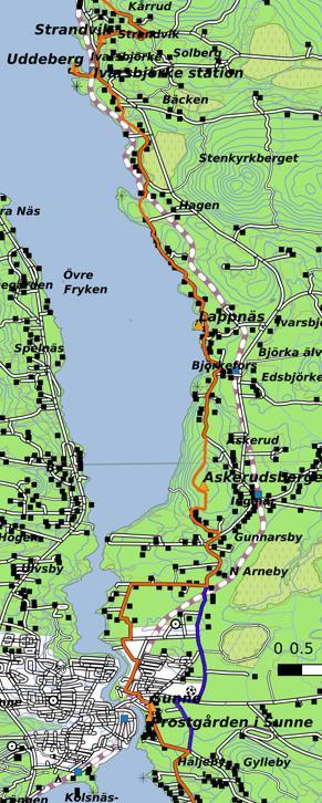 ENAVANDRARNA 2020-02-09 Sida 7 (10) VANDRING 2 Fryksdalsleden delsträcka 4, Sunne Ivarsbjörk/Uddberg Sträckan är 20 km.