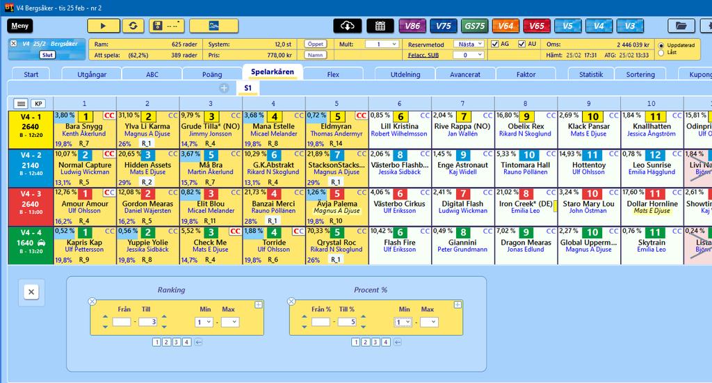 BaraTrav fliken Spelarkåren Version 1.