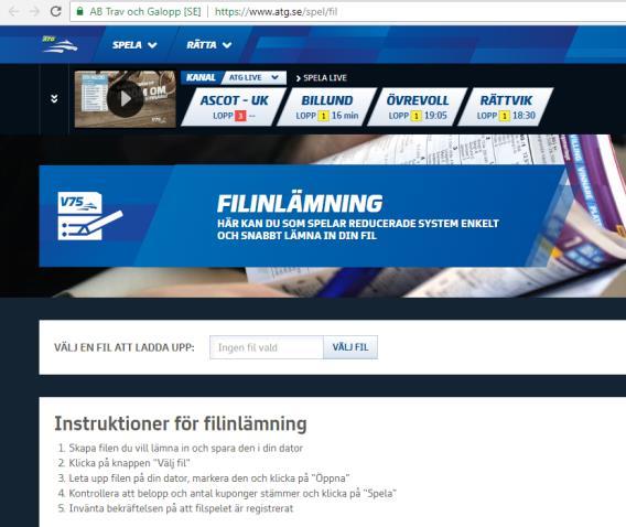 1. Inlämning via ATG.SE Filinlämning via ATG.
