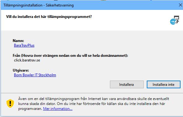 I detta läge kan eventuellt ditt antivirusprogram temporärt förhindra installationen Om antivirusprogrammet temporärt förhindrar installationen, se