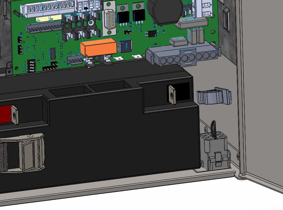 Skall sabotagekontakt även sitta i batteribox? Se avsnitt Sabotagekontakt vid extra batteribox. Se bild A, nedan, för hur kablar skall mötas mellan skåpen.