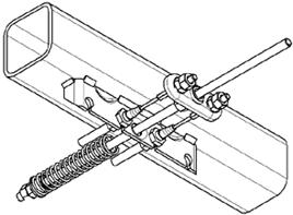 UNDERHÅLL 36 Koppla ur handbromsspaken (1). Drag ut dragstången (2) så långt det går på bromssystemet. 2.