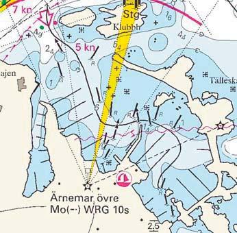 8 Sjökort: 6241 1730 Sverige. Mellersta Östersjön. Oskarshamn. Ärnemar. Farledslinje och positioner på prickar korrigerade.