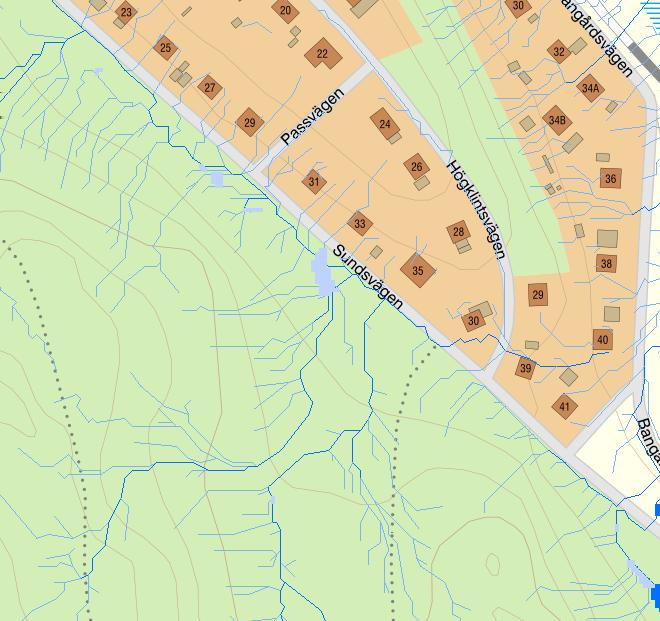 Eventuellt kommer aktuellt planområde att kopplas till det allmänna ledningssystemet.