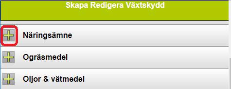 väljer Skapa medel (exemplet visar växtskydd men funktionen är samma för