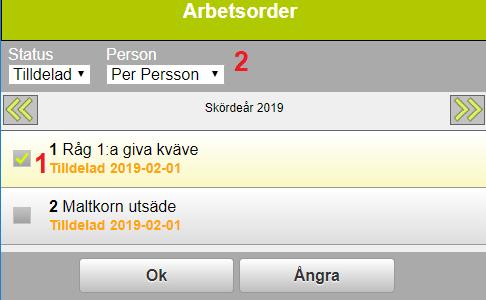 Dessa arbetsorder kan tilldelas en specifik medarbetare som kan se dessa i Näsgård MOBILE.