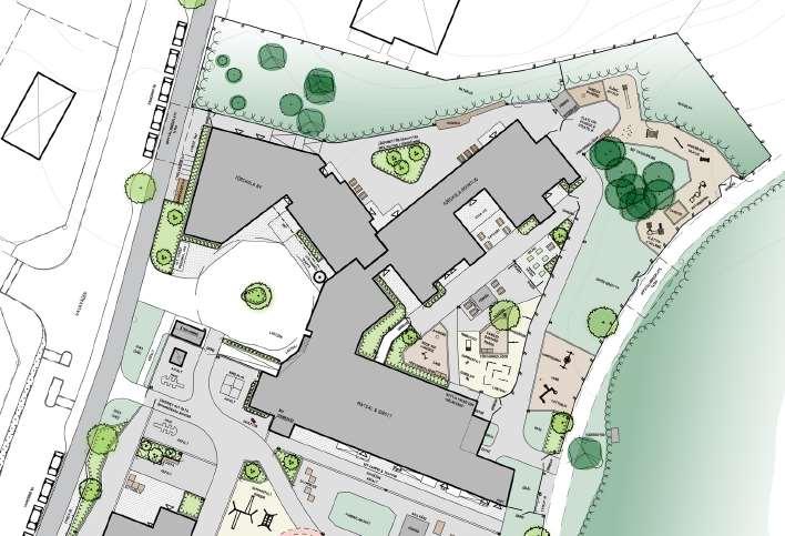 Placeringen möjliggörs i huvudsak på befintlig parkering vid Vasavägen och mindre delar av skogsdungen [Marken får inte förses med byggnad/endast komplementbyggnad får placeras].
