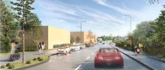 Eskilstuna kommun 2019-08-09 36 (52) Illustration: Visionsbild Vasavägen sett från förskolan mot Vilsta