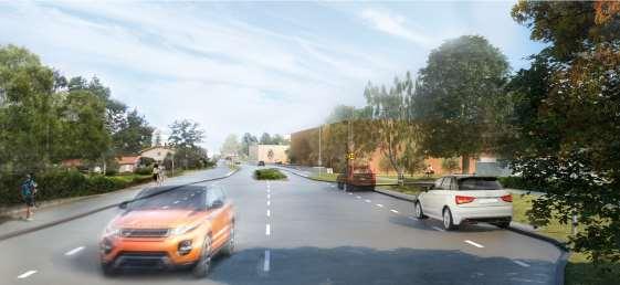 Vasavägen är en viktig förbindelse för bilburen trafik från centrum till friluftsområdet Vilsta.