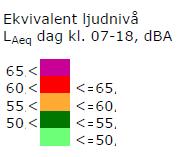 ljudnivåer varför de ekvivalenta ljudnivåerna kan anses styrande för var verksamhet bör bedrivas.