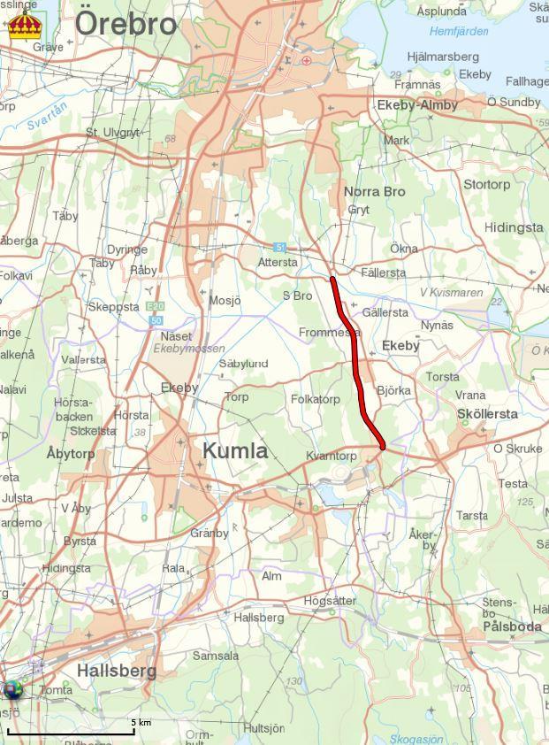 2. Beskrivning av projektet 2.1. Bakgrund Riksväg 51, som sträcker sig mellan Norrköping och Örebro, är en viktig regional transportled för såväl persontrafik som tung trafik.
