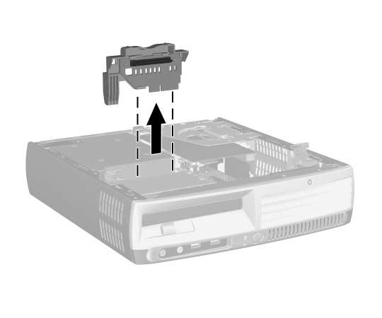 7. Ta bort MultiBay-dotterkortet genom att dra det rakt upp och ut ur