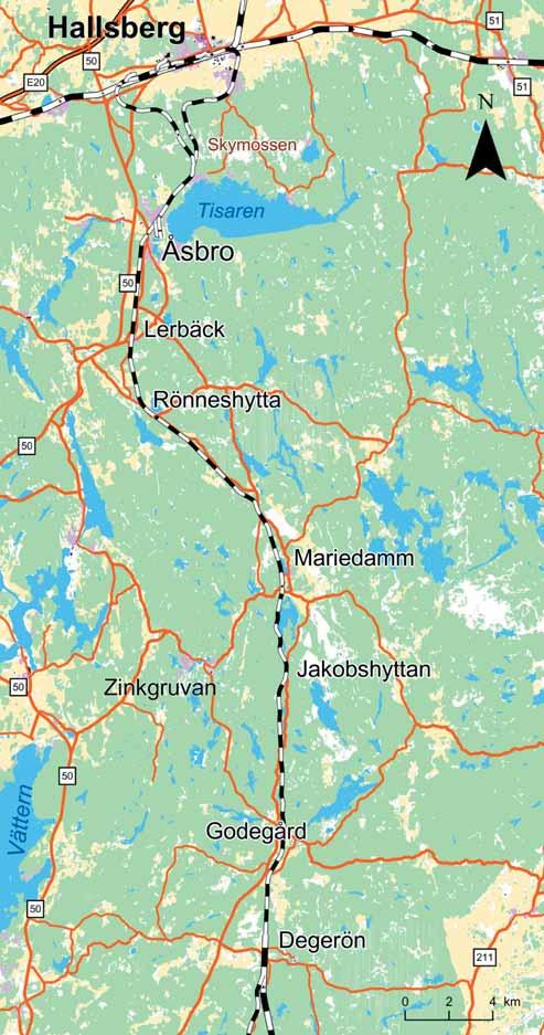 5 UA 5 Enkelspår med kurvrätningar Alternativet innebär en upprustning, men enkelspår bibehålls på hela sträckan. Befintliga mötesstationer bibehålls med nuvarande längd och utan samtidiga infarter.