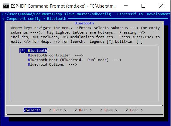 } } randomarr[i] = (uint8_t) esp_random(); Figur 5.11: Bild på menuconfig med konfigurering av bluetooth 5.2.