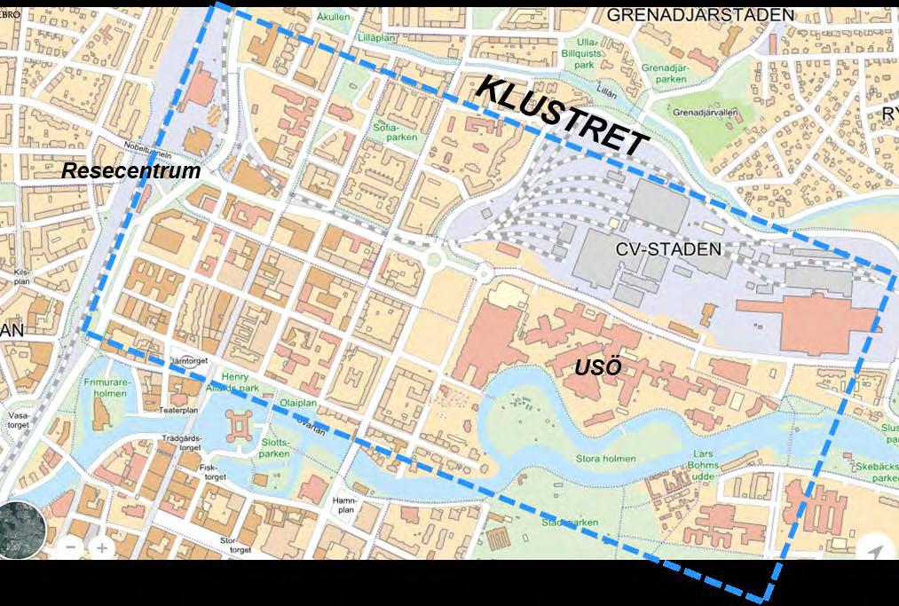 6 Förslag på alternativa lokallösningar 6.1 Alternativ 1 Klustret I alternativ 1 föreslås att all administrativ verksamhet inom Örebro flyttar till Klustret.
