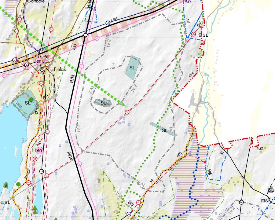 12.2015. Planläggningsområdet är beläget inom tv-2-område (Långmarken), vilket betyder att området lämpar sig för vindkraftsproduktion av regional betydelse (>10 vindkraftverk). Bild 8.