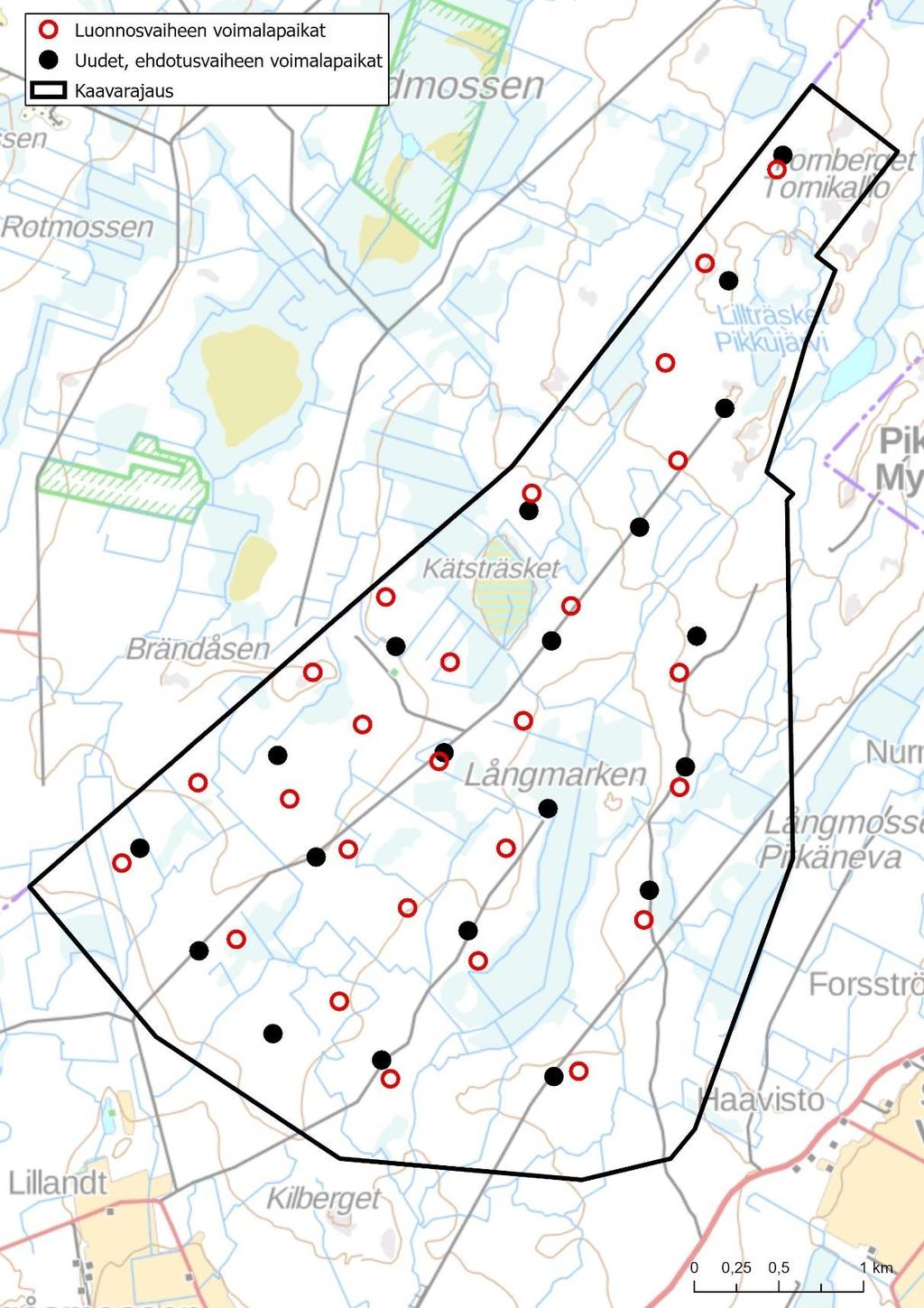 DELGENERALPLAN FÖR KRISTINESTAD NORR VINDKRAFTSPARK - PLANBESKRIVNING 1-19 Ett tidigare s-1 område (METSO-område) har ändrats till SL i planförslaget för att stämma överens med den kommande