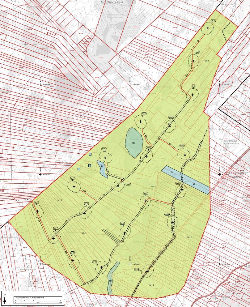 DELGENERALPLAN FÖR KRISTINESTAD NORR VINDKRAFTSPARK - PLANBESKRIVNING 1-20 Bild 14. Utdrag ur planförslag 5.6.2020. 6.