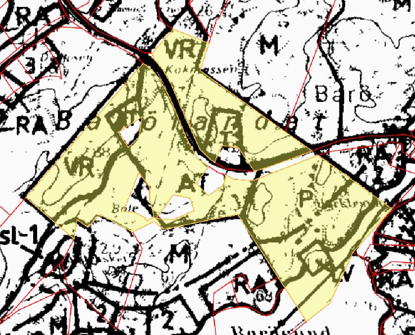 Bild 4. Utdrag av gällande generalplan för inre skärgården Kommunstyrelsen i Ingå beslutade 13.10.