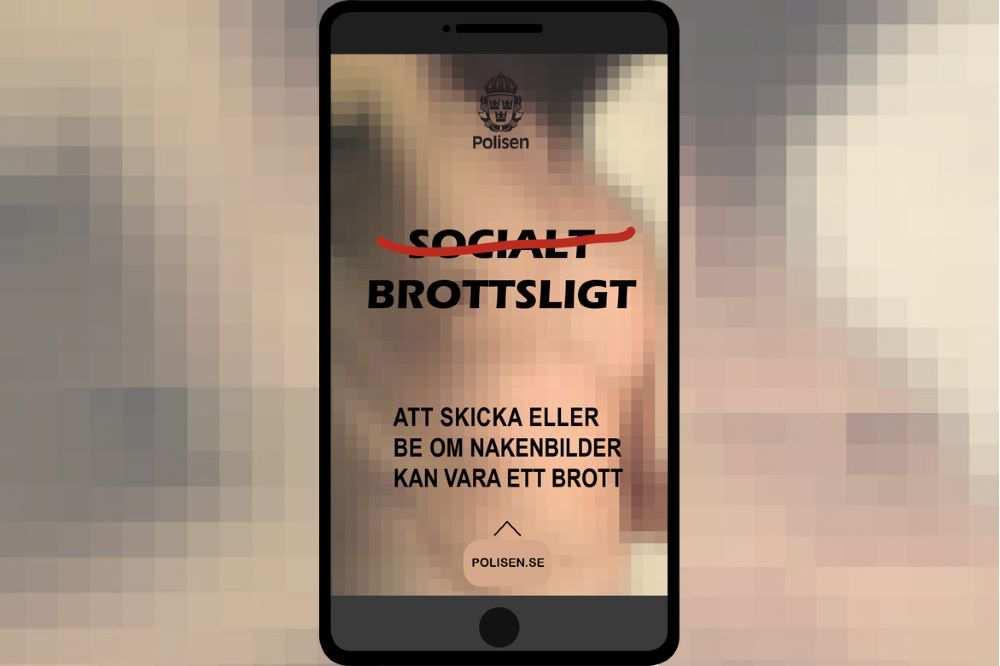 Unga på nätet Det som är brottsligt i verkligheten är även brottsligt på nätet. Om du får en nakenbild på mobilen kan det vara ett lika allvarligt brott som när någon blottar sig för dig på gatan.