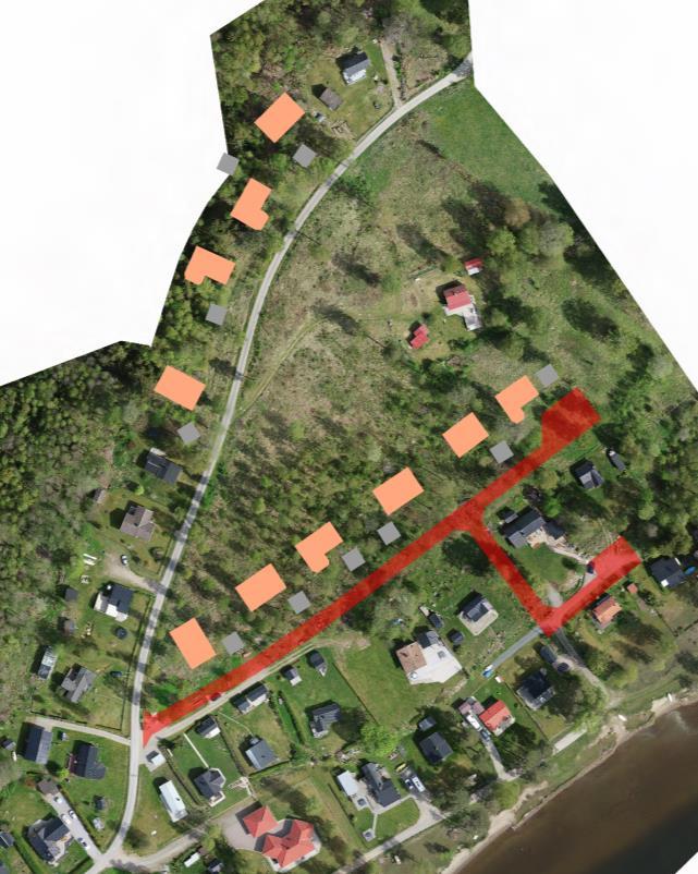 friliggande enbostadshus där huvudbyggnader ska placeras minst 4 meter från fastighetsgräns.