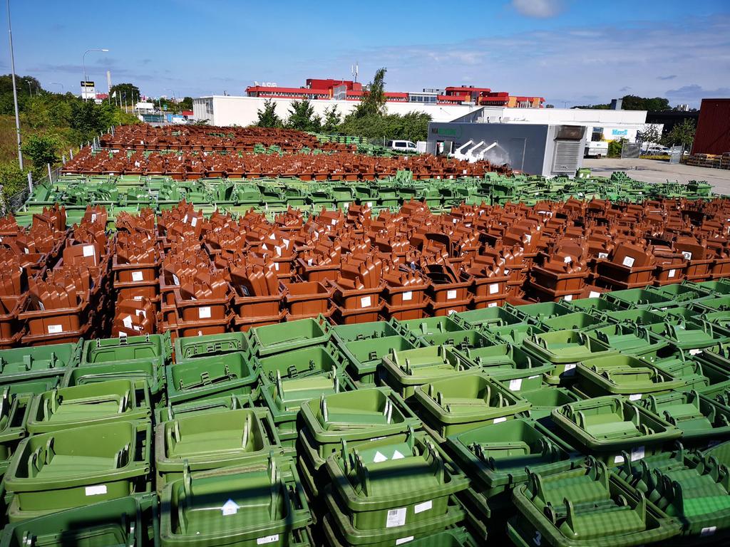 Det nedmalda materialet sedan transporteras till vår produktionsanläggning i norra Tyskland.