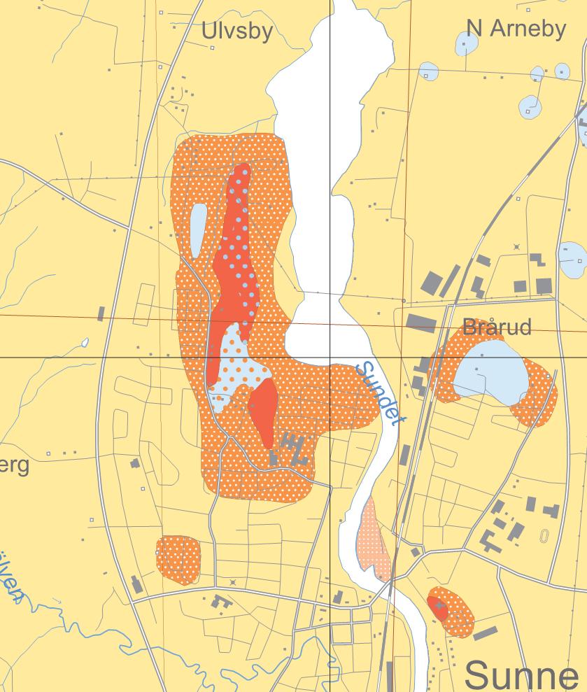 5.4 Geotekniska förhållanden Jorddjup och jordlagerföljd Enligt SGU:s jordartskarta består de naturliga ytliga jordlagren av silt/lera, Figur 5-2.