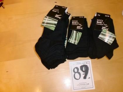 5 x 3-pack Bamboo socks strl 34/36, svart.