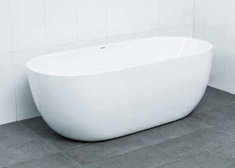 BAD TILLVAL BADKAR BARB 166X75 CM VIT INKL MORA MMIX BADKARSBLANDARE Badkar i nytt material Lucite, 100%