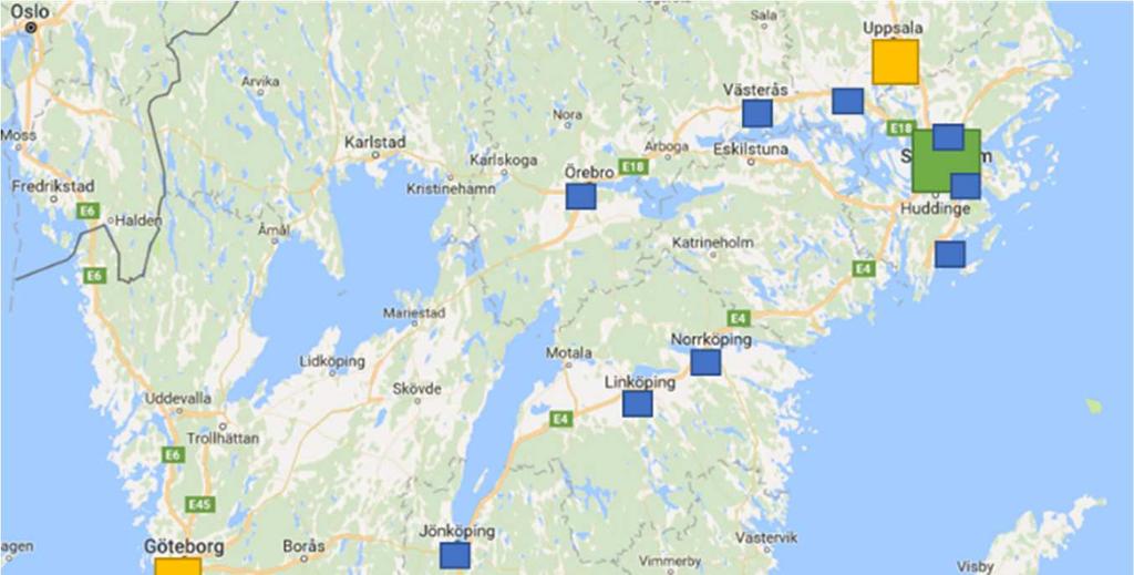 21 (56) Geografisk fördelning: Analyserar man statistiken över planerade bostäder 2017 ser man att det planerades att byggas mer än 1000 bostäder i 19