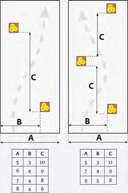 Farhad Asekzai Mått vid placering av blomlådor A = Vägbredd (m) B = Avstånd, vägkant-blomlåda (m) C = Avstånd