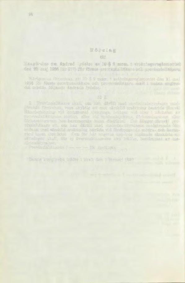 94 F örslag till Kungörelse om ändrad lydelse av 10 2 mom. i avlöningsreglementet den 21 maj 1926 (nr 177) för förste provinsialläkare och provinsialläkare.