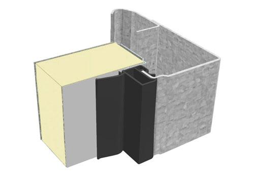 Den dubbelläppade EPDM topptätningen av gummi är monterad i en ABS adapterprofil för optimal isolering och täthet. RAL 50