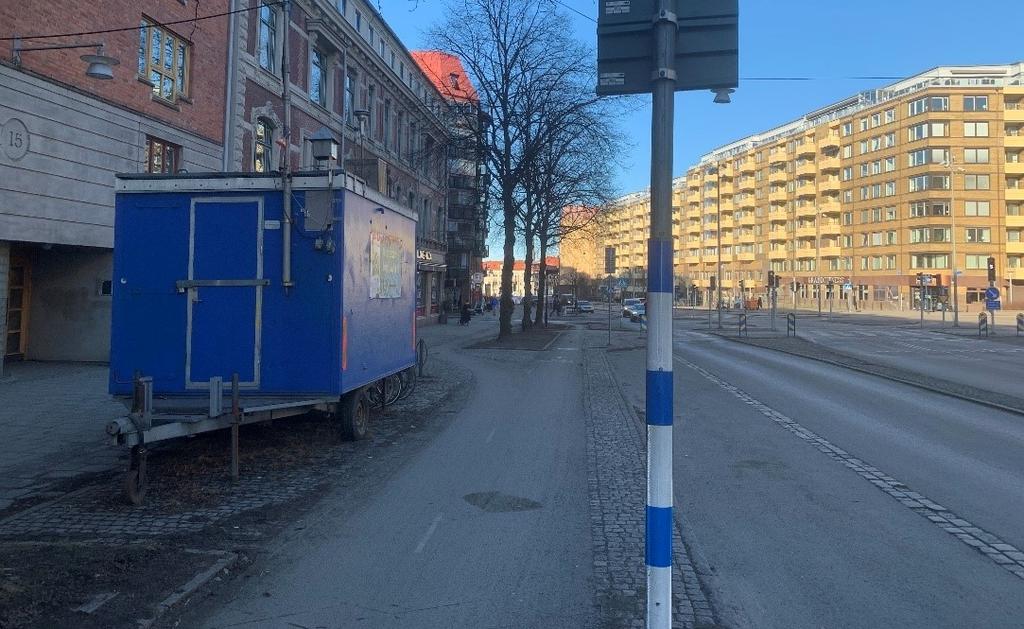 Mobila stationer för mätning av luftkvalitet Mobil 1 Mobil 1 stod vid Marklandsgatan