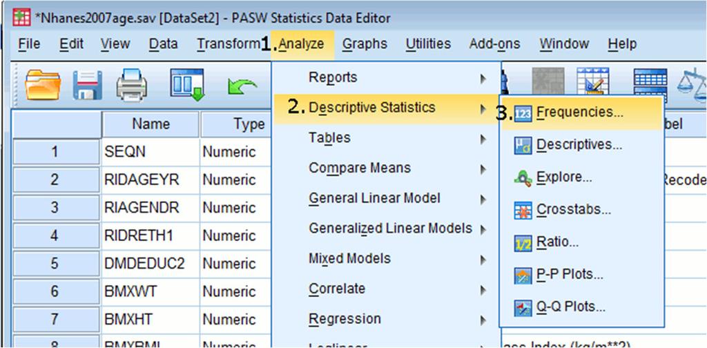 Dokument uppdaterat aug 2020 Biostatistics DATORÖVNING 1: INTRODUKTION TILL SPSS & BESKRIVANDE STATISTIK Målet med denna övning är att lära känna statistikprogrammet SPSS.