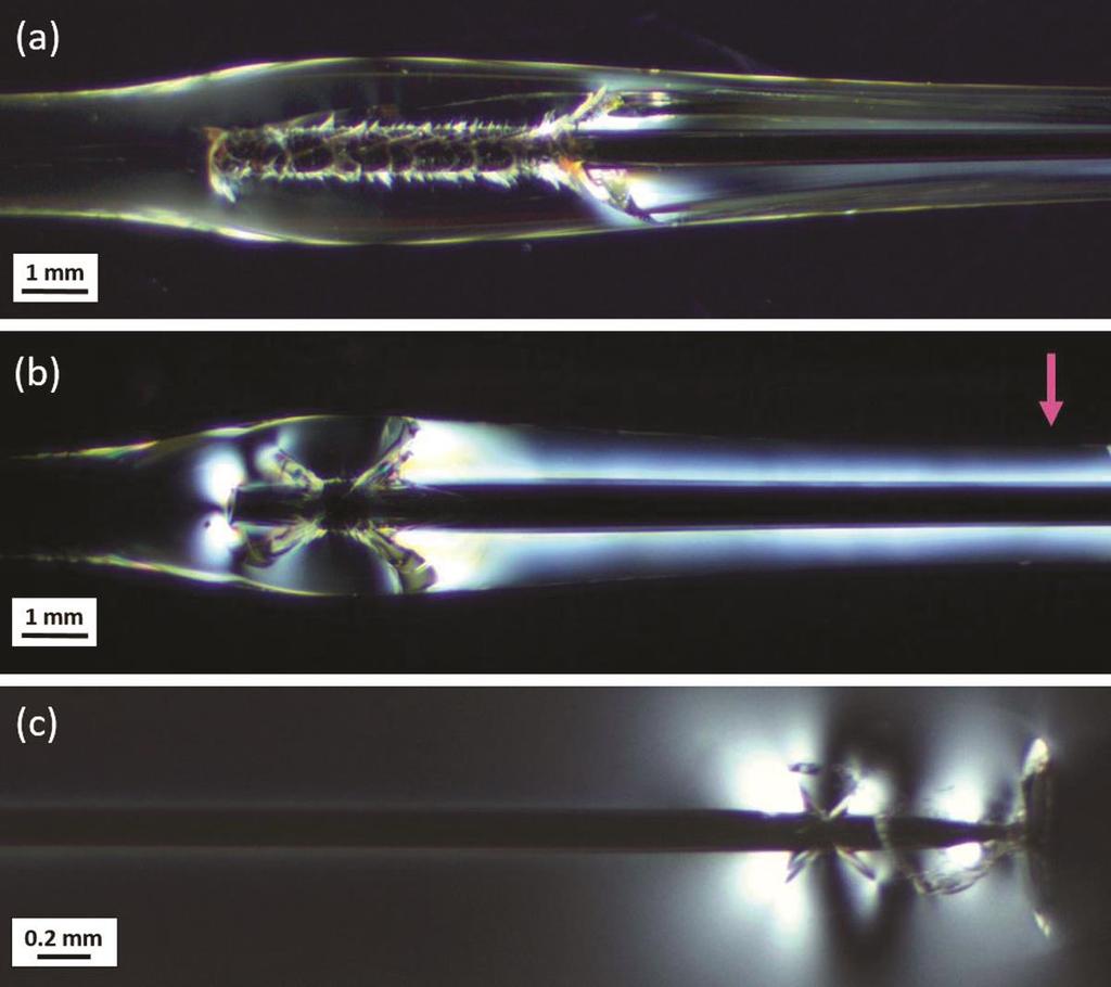 43 intentional crack at the right point (see Fig. 5.6(b)), which released the embedded stress and prevented any new cracks from forming.