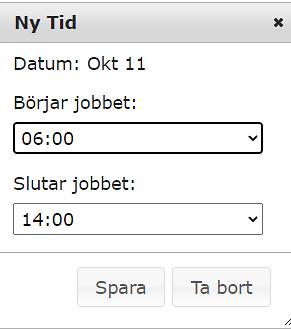 Veckan kan då kopieras upp till 12 veckor framåt. Därefter kan du gå in på den sista veckan och kopiera även den veckan 12 veckor framåt.