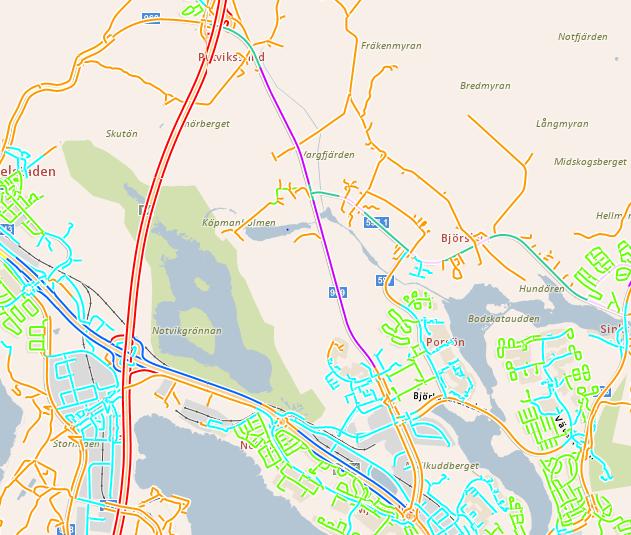 Förutsättningar Områdesbeskrivning Haparandavägen är en 8 kilometer lång vägsträcka som startar vid Mjölkuddsrondellen på väg 97 Bodenvägen och slutar vid E4 i höjd med Rutvik.