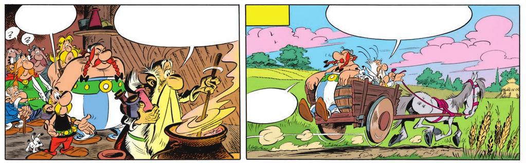 En dag i januari vaknade Miraculix med ett ryck! Han bestämde sig genast för att ge sig ut på en lång resa för att hjälpa en gammal vän. Är du helt säker på Ja, Asterix!