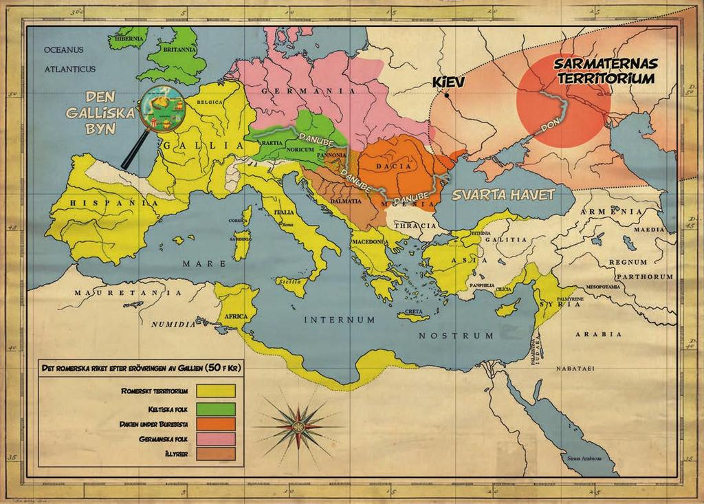 EN EXPEDITION TILL SARMATERNAS RIKE! Västra Europa är täckt av det romerska riket (utom en liten gallisk by som envisas med att bjuda motstånd!