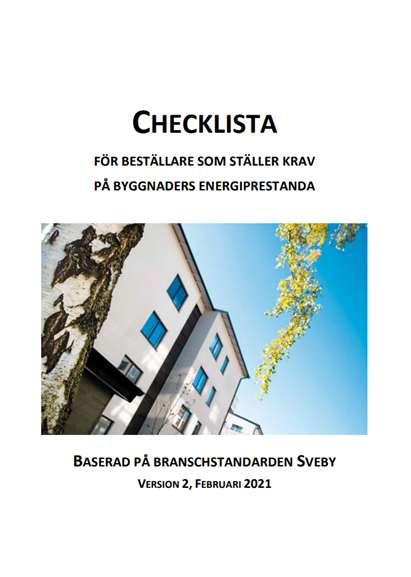 Sveby Checklista för beställare finns