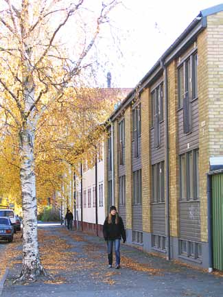 20 Radhusbebyggelse i stadsdelen, 1970-tal och 1990-tal Radhuset, med förebild i engelska arbetarkvarter, introducerades i Sverige på 1920-talet.