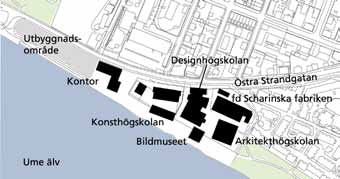 26 Konstnärligt campus, tidigt 1900-tal tidigt 2000-tal Laxen 46. Arkitekthögskolan sedd från Öbackaparken. Henning Larsen arkitektkontor/white arkitekter 2008. Laxen 47.