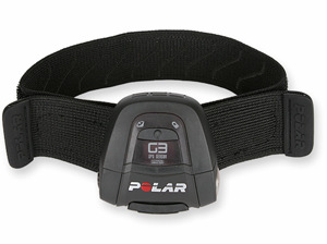 Polar RS800CX Denna modell behöver en extern GPS-mottagare som fästs på armen. Batteriet i GPS-mottagaren är av vanlig AA-typ och räcker ca 10 timmar.